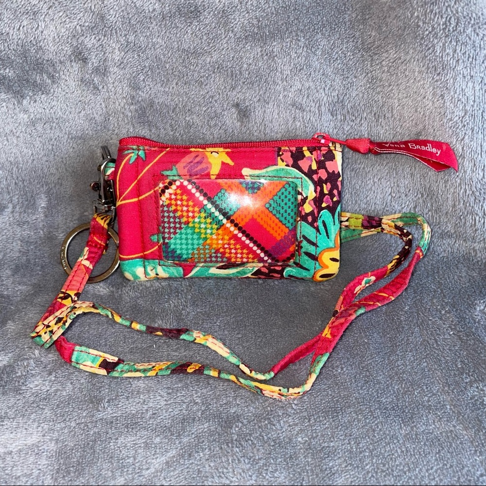 Vera Bradley Patterned Lanyard and Wallet